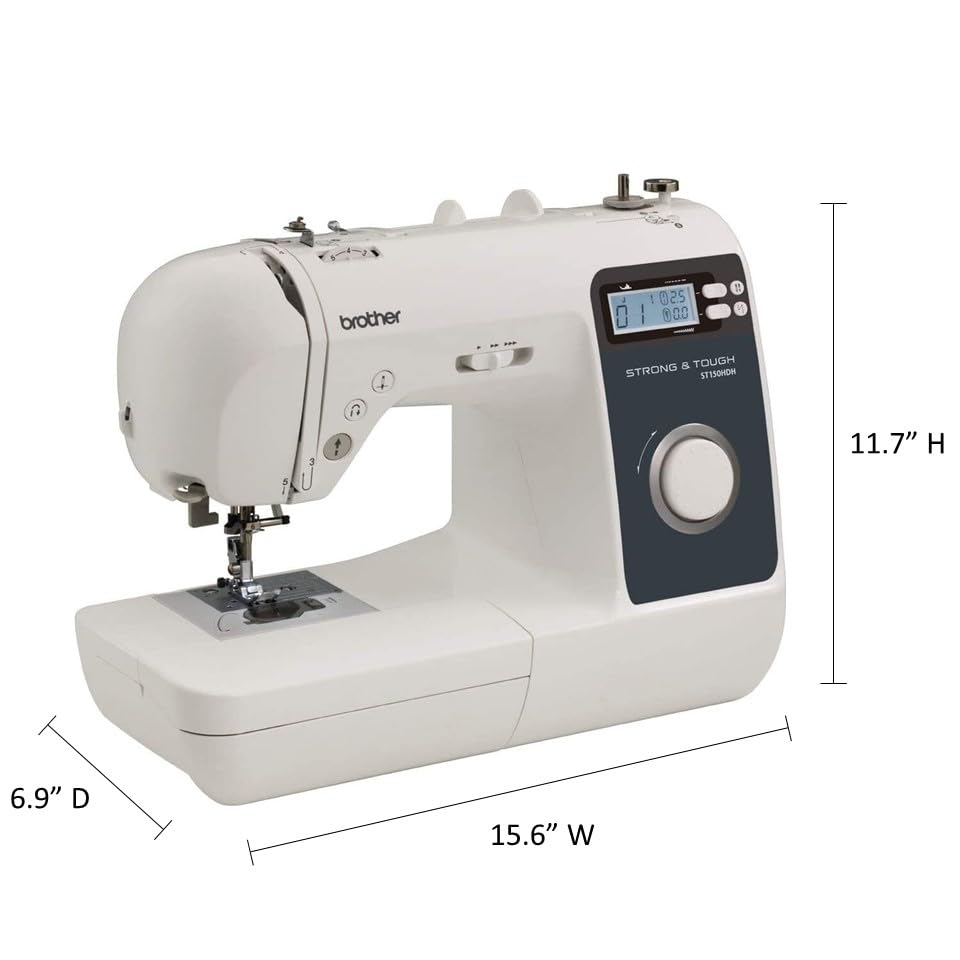 Brother ST150HDH Sewing Machine, Strong & Tough, 50 Built-in Stitches, LCD Display, 9 Included Feet