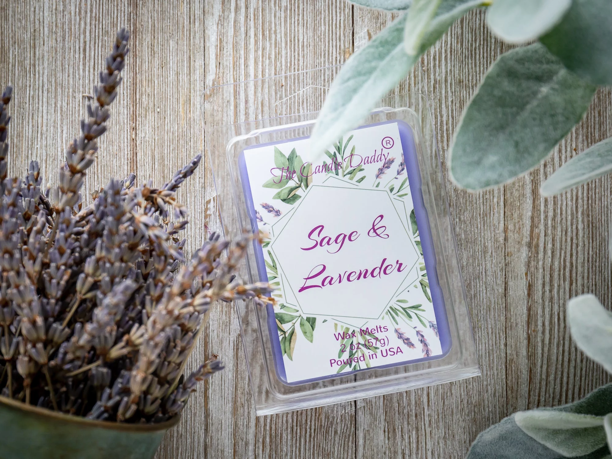 5 Pack - Sage and Lavender - Relaxing Sage and Lavender Scented Melt- Maximum Scent Wax Cubes/Melts - 2 Ounces x 5 Packs = 10 Ounces