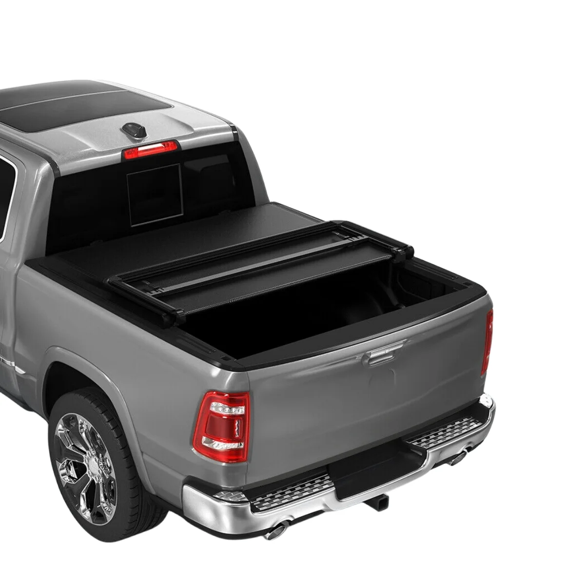 Ledkingdomus 5.5 ft Bed Tonneau Cover Soft Tri-fold for 2017-2023 Nissan Titan Truck Top