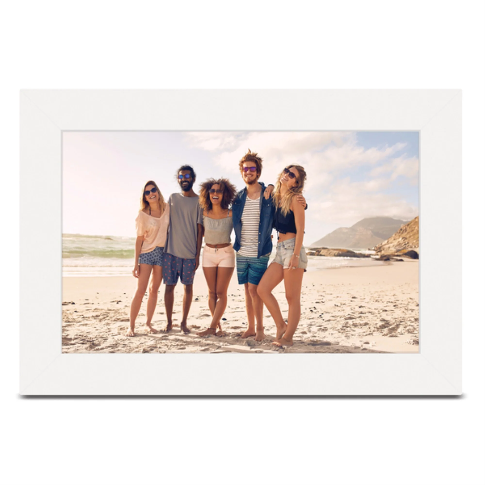 Bell+Howell BHDPF101-W 10.1-Inch Smart Photo Frame with Frameo App (White)