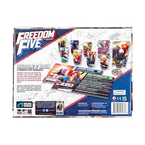 Freedom Five Rubble Ruin Expansion; 1-5 Players; Ages 14 and up; 90 Minute Play
