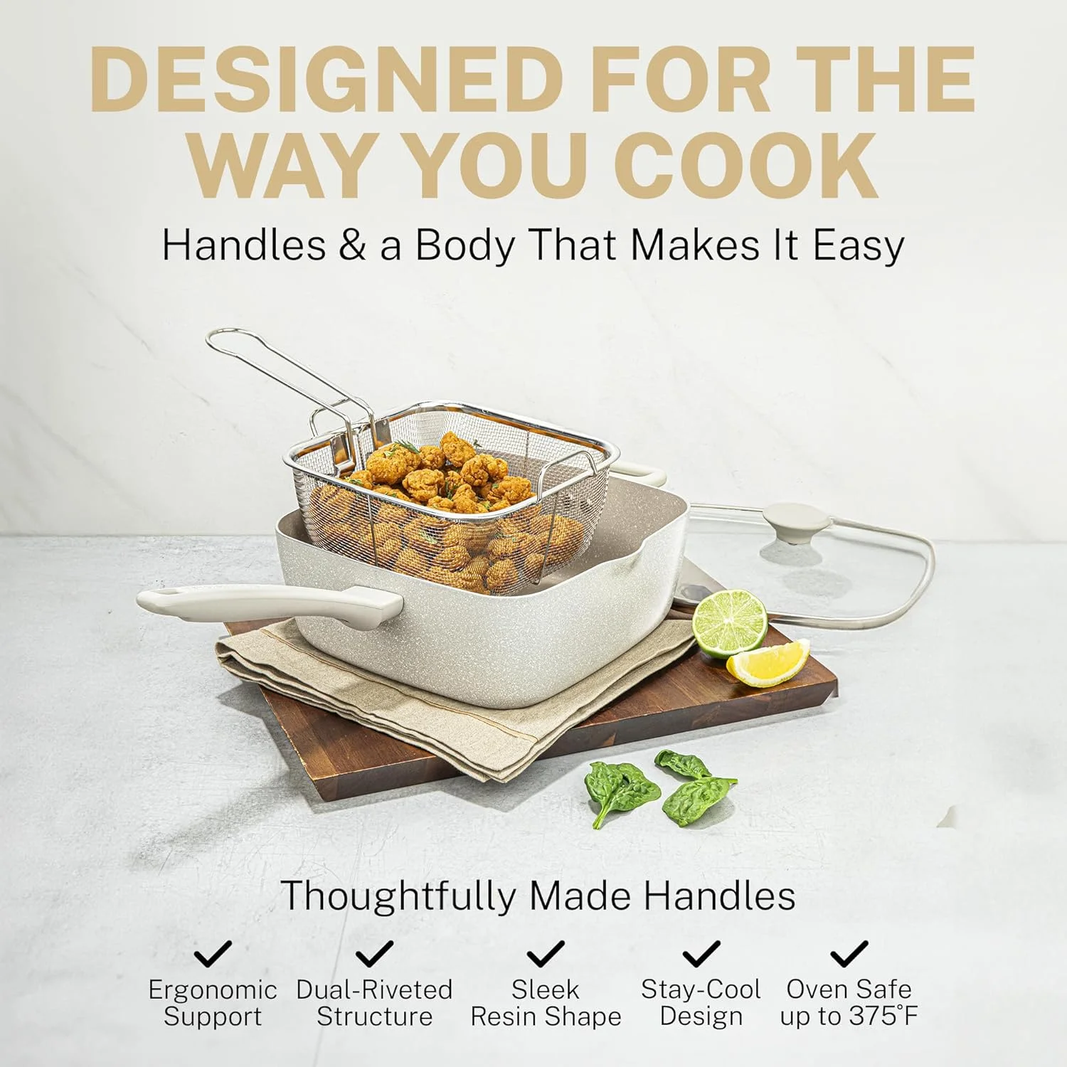 Granitestone Pots and Pans Set Desert 20 Pc Cookware Set Pots and Pans Set