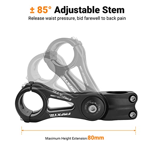 Himiway Bike Stem 110mm Adjustable MTB Stem Aluminum Alloy Bicycle Handlebar Stem Extender Riser for Most Mountain Bike Road City Bike MTB
