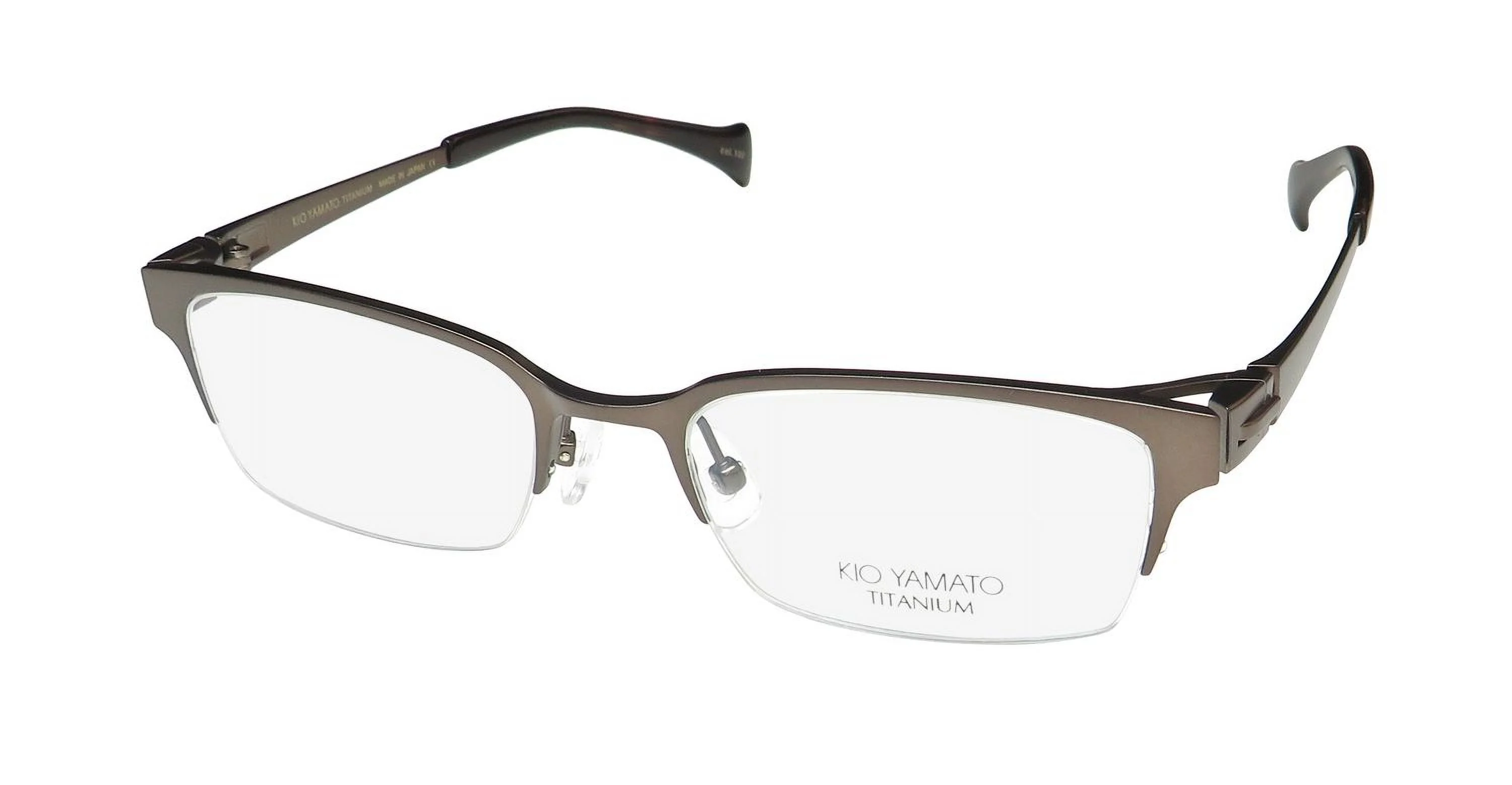 KIO YAMATO KT-408 TITANIUM METAL HALF-RIMLESS DESIGNER EYEGLASS FRAME/GLASSES