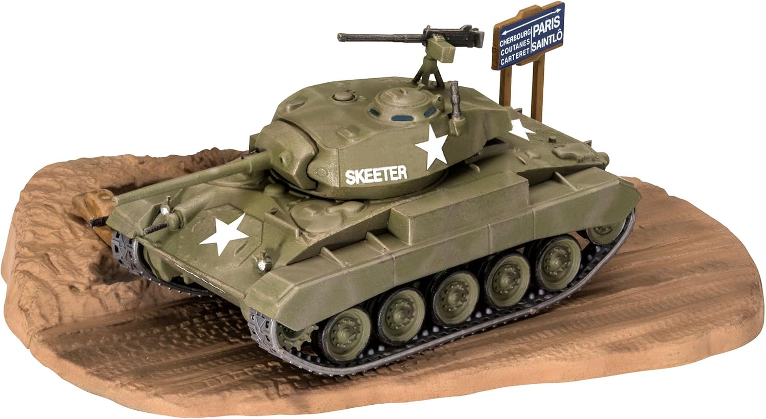 Revell RV03323 M24 Chaffee Plastic Model kit, Unpainted