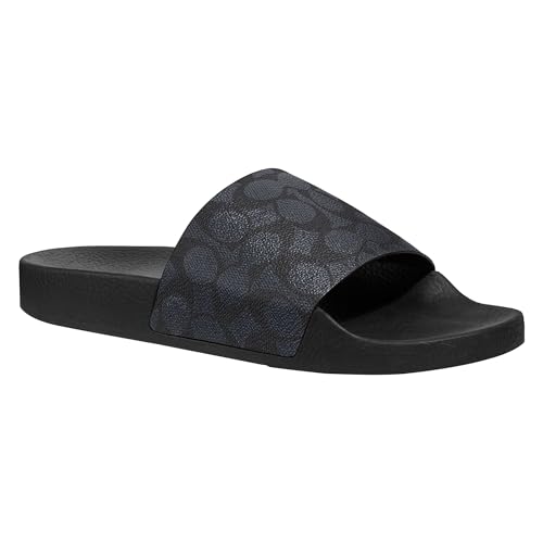Coach Men's Signature Coated Canvas Pool Slide Sandal