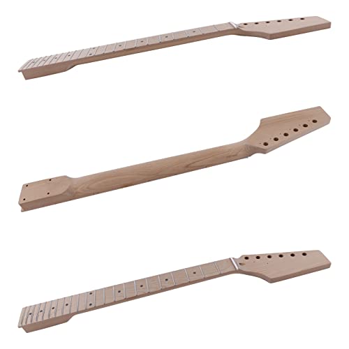 Leo Jaymz DIY Single Cut Electric Guitar Kits with Mahogany Body and Neck - Rosewood Fingerboard and All Components Included (LP Hollow)