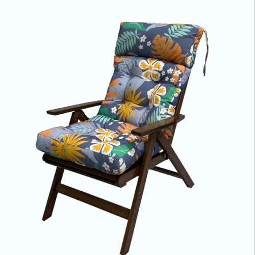 Indoor/Outdoor High Back Patio Seat Cushions,Waterproof Garden Cushion Set for Rocking Chair, Lounge Cushion Anti-Slip Thickened High Back Patio Seat Pads (Wine Red)