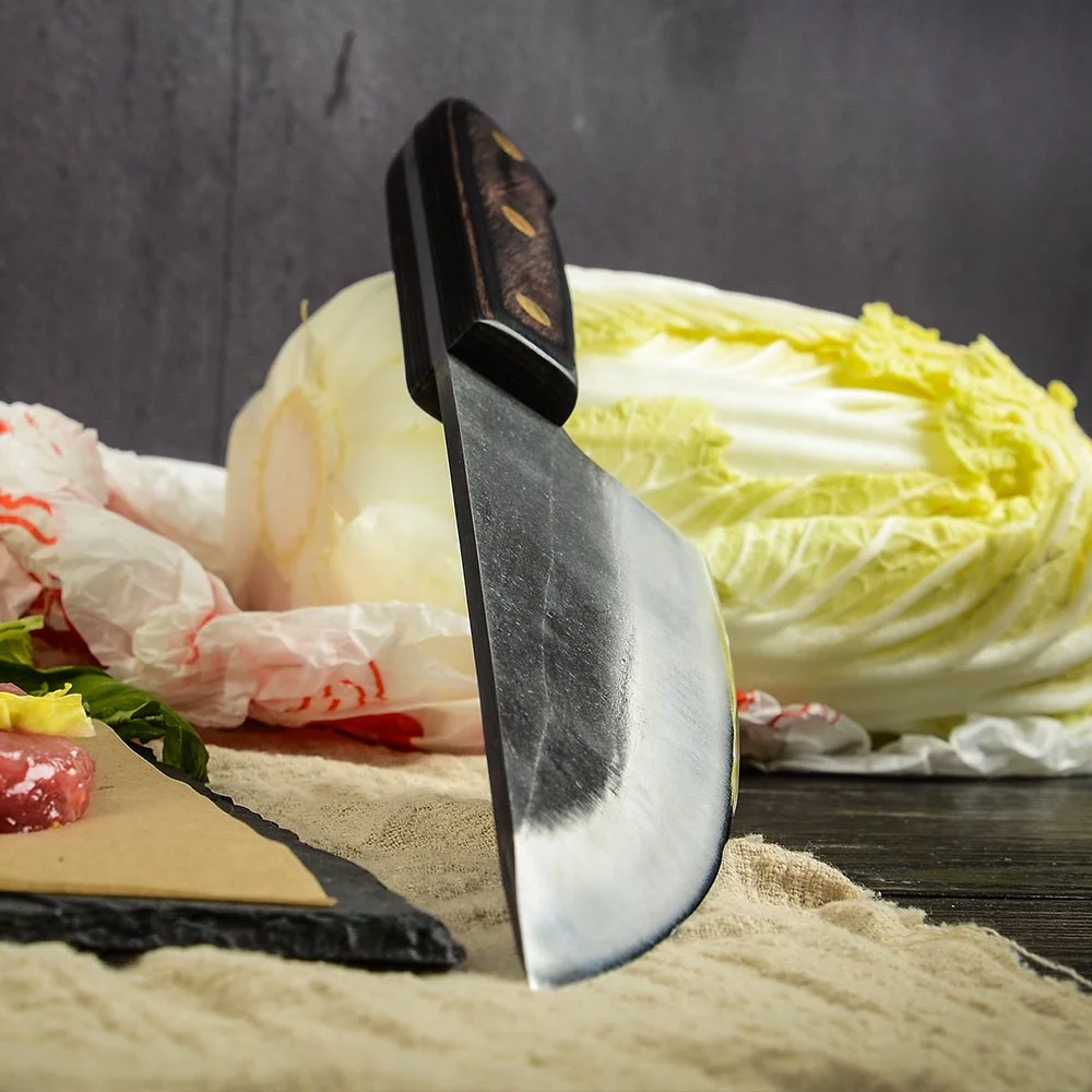 Lifespace Hand Forged Serbian Outdoor Butcher Knife with Leather Sheath