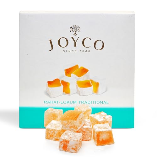 JOYCO Rose Rahat-Loukoum Traditional Delight - 0.55lb Chewy Soft Candy Dessert - Nut-Free Gourmet Snack Gift Box for Celebrations and Holidays - Made in Armenia