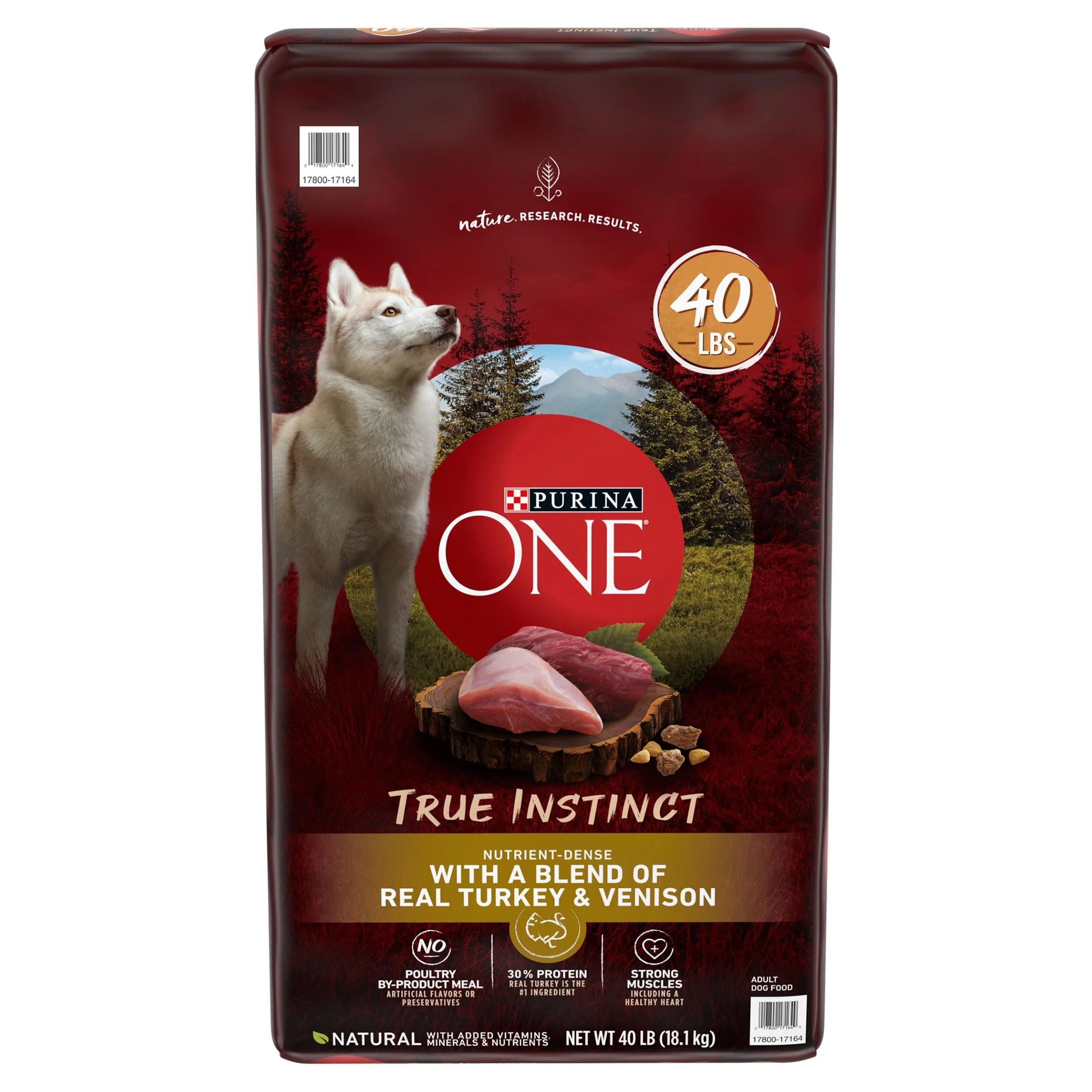 Purina ONE SmartBlend True Instinct With a Blend of Real Turkey & Venison Adult Premium Dog Food 40 lb. Bag