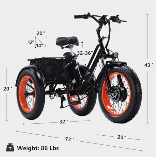 Adult Electric Tricycle Adult Tricycle 3 Wheel Bikes Adults Electric Three Wheel Bike