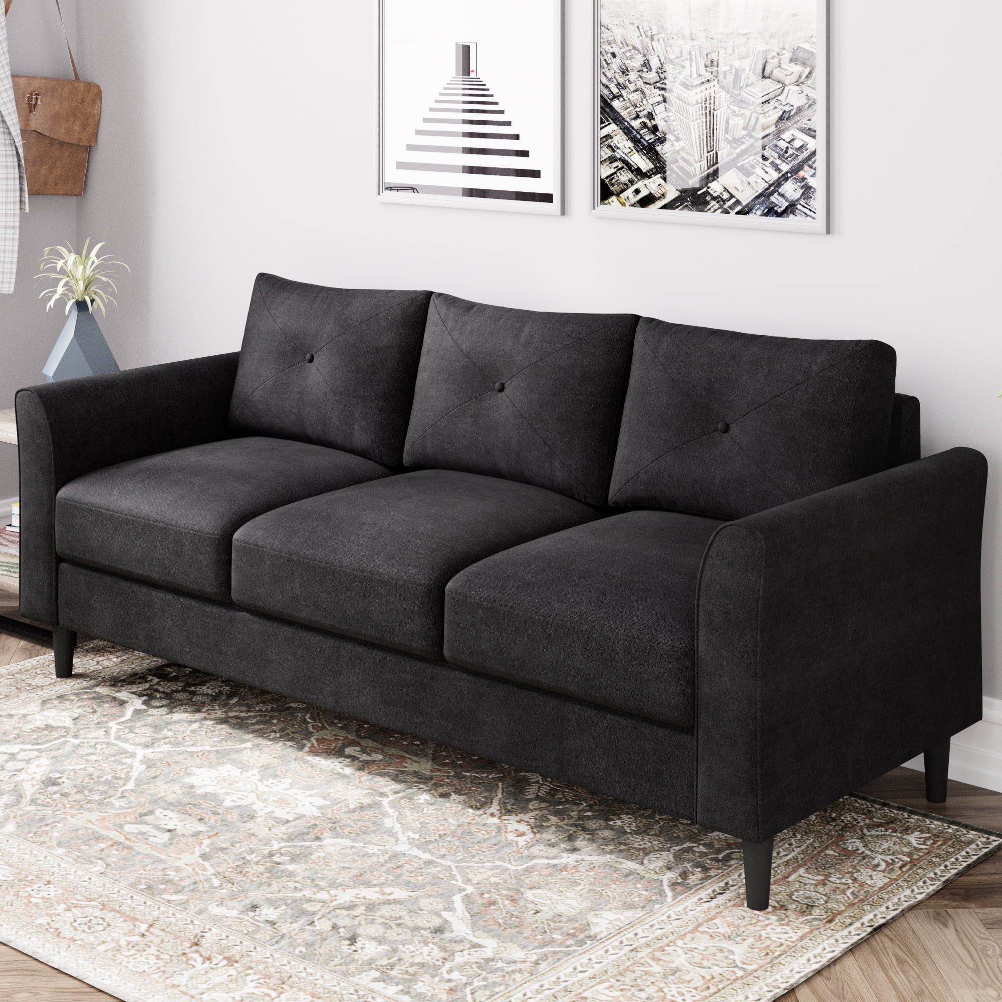 Zinus Hayes Sofa Couch, Black