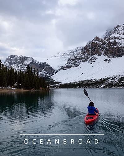 OCEANBROAD Kayak Paddle 86in/218cm, 90.5in/230cm, 95in/241cm Alloy Shaft Kayaking Boating Canoeing Oar with Paddle Leash