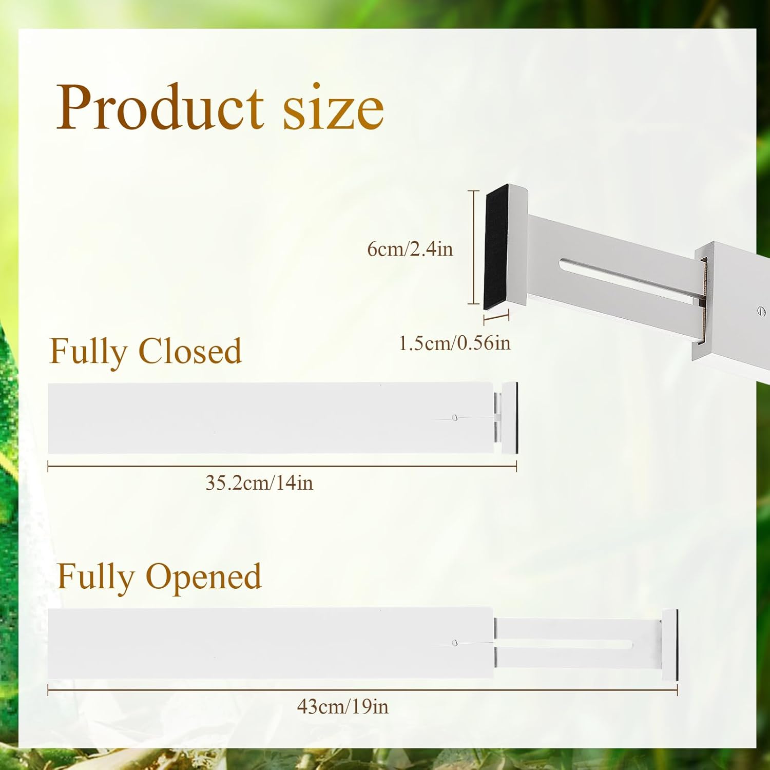 12 Pieces Drawer Dividers Bamboo Kitchen Drawer Dividers Organizer White Expandable Drawer Organization Separators Adjustable Drawer Dividers Dresser Organizer for Bedroom (13''-17'')