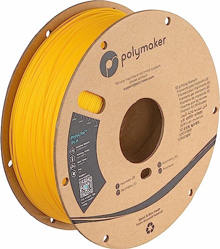 Polymaker PLA Filament, Black 3D Printing PLA Filament 1.75mm 1kg - PolyLite 3D Printer PLA Filament, Dimensional Accuracy +/- 0.03mm, Compatible with Most 3D Printer, Black