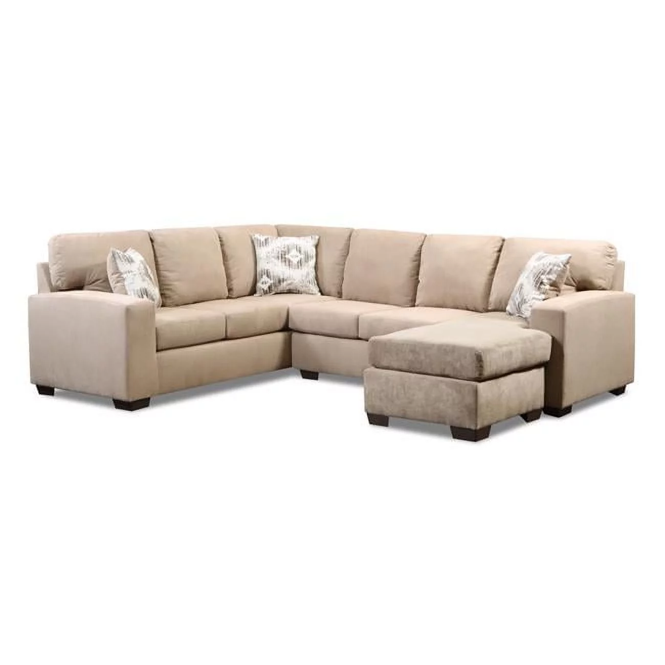 Rachel Corner Sectional with Right Facing Chaise, Taupe
