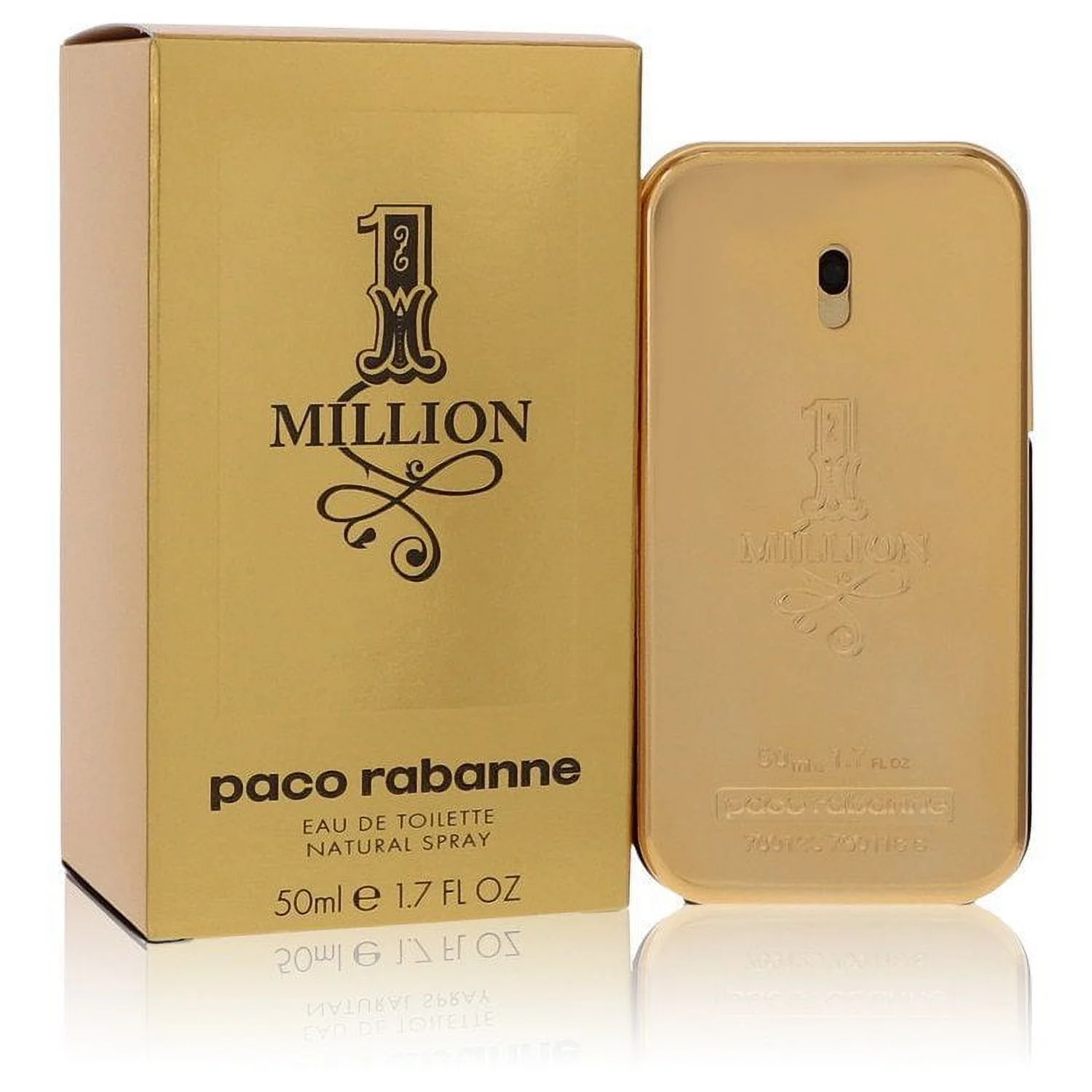 1 Million by Paco Rabanne Eau De Toilette Spray - Gold - Metallic Fashion Essence