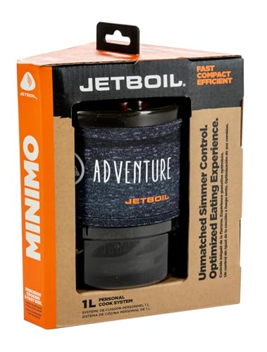 Jetboil MiniMo Camping and Backpacking Stove Cooking System with Adjustable Heat Control