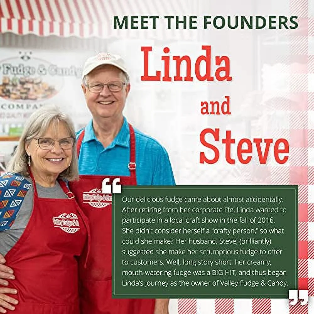 Valley Fudge, Dark Chocolate, Artisan Fudge, Real Butter, Gourmet Candy, One Pound Package