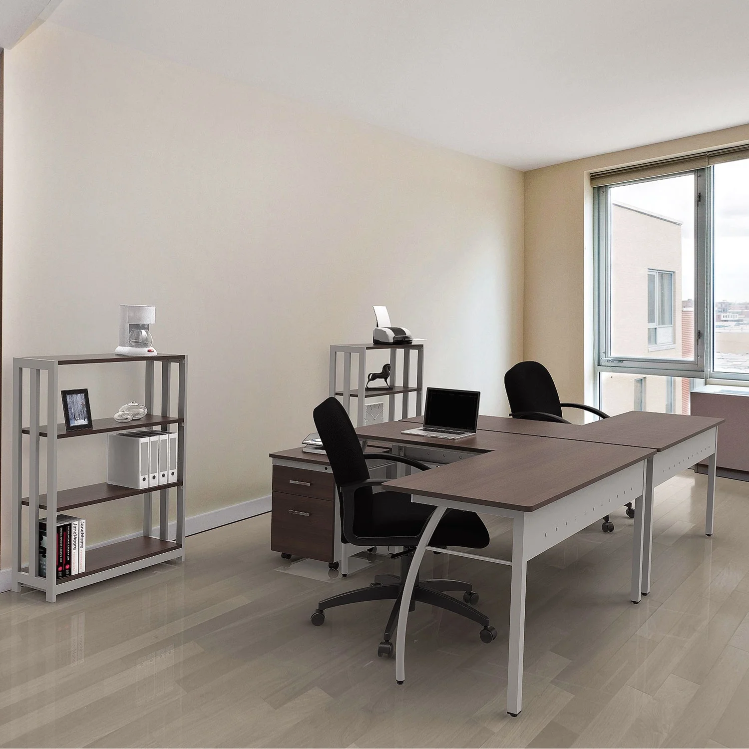Linea Italia Trento Line L-Shaped Desk, 59.13
