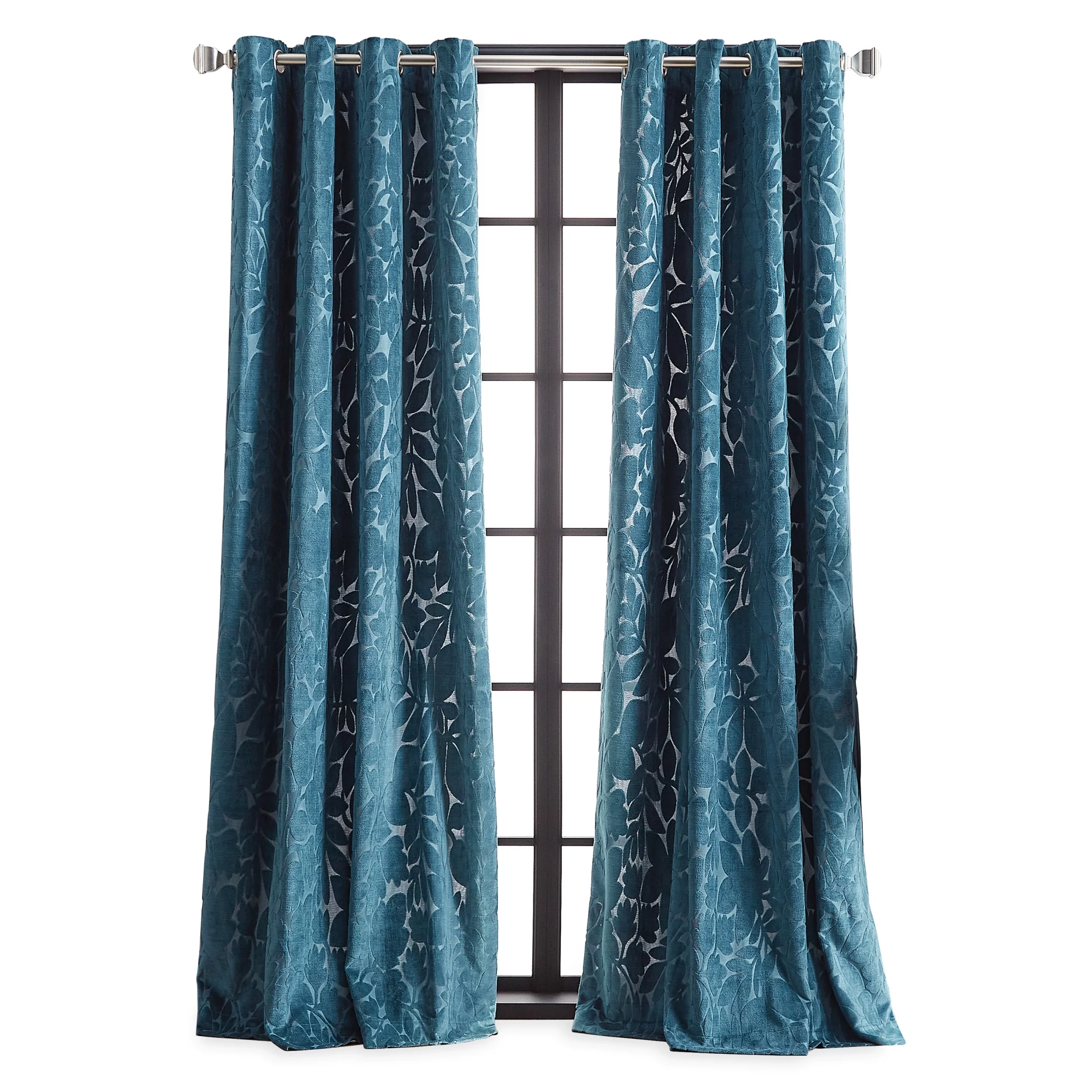 Martha Stewart Sherwood Velvet 2 Piece Light Filtering Curtain Set