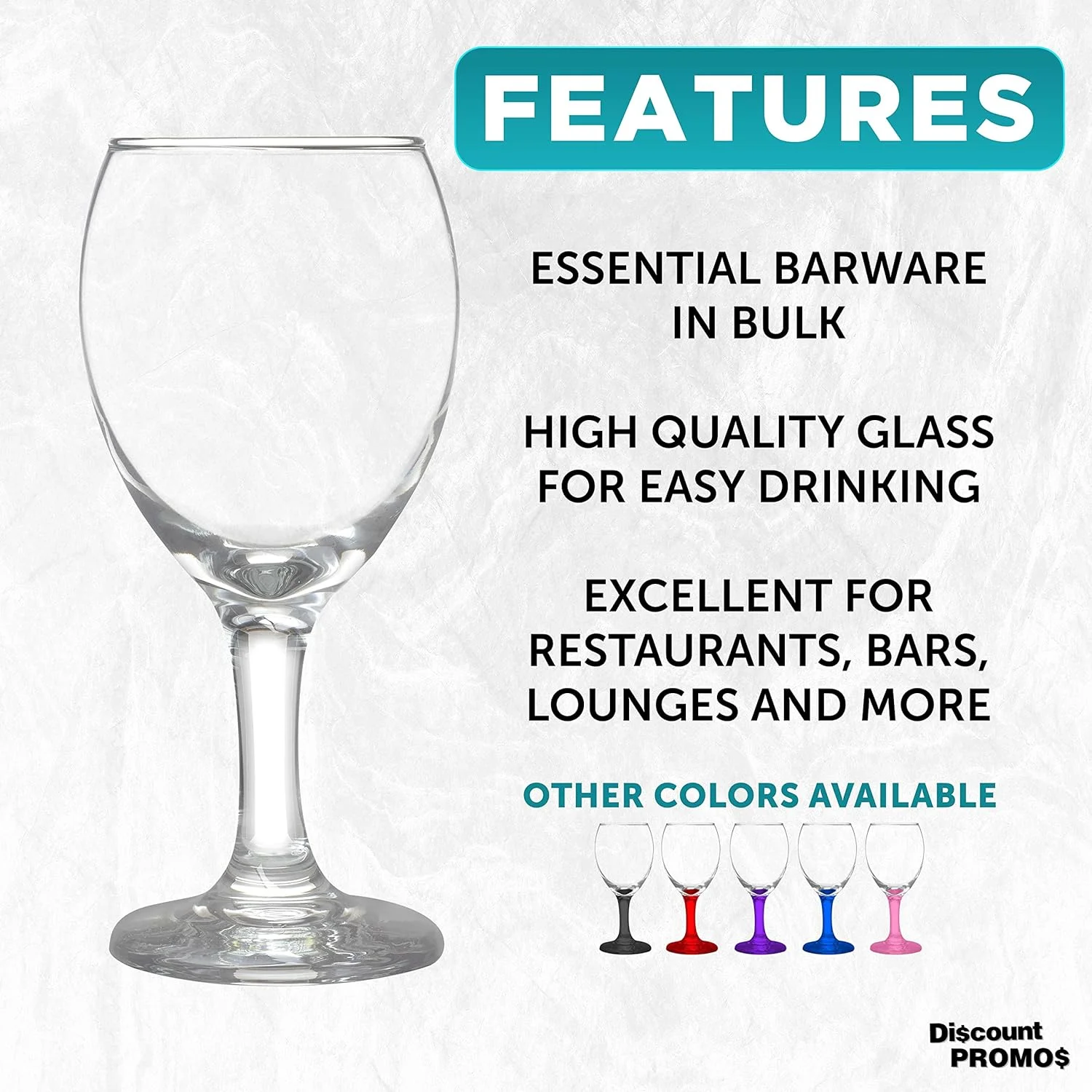 10 Aragon Wine Glasses Set, 8.5 Oz. - High Standard, Made - Clear