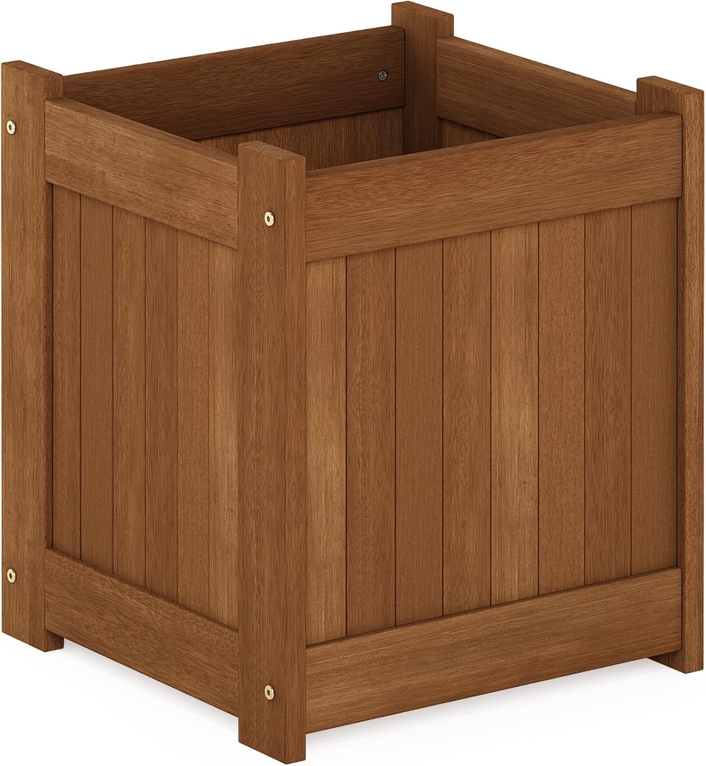 Furinno FG16450 Tioman Hardwood Flower Box, One-Pack, Natural