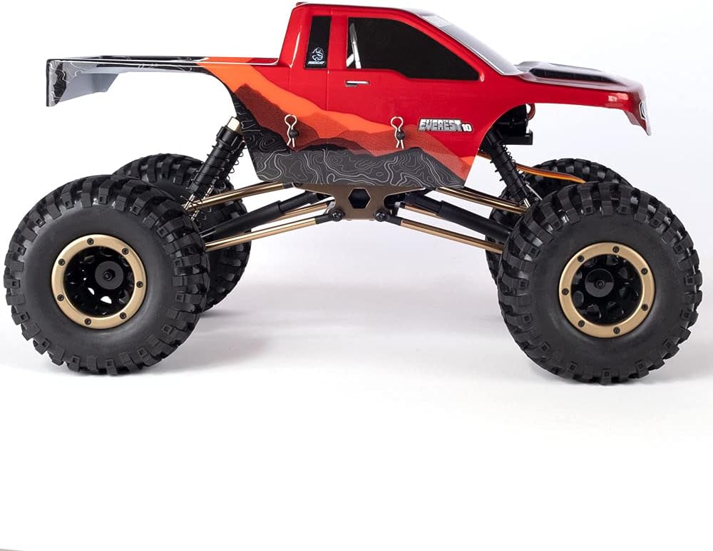 Redcat Racing Everest-10 Electric Rock Crawler with Waterproof Electronics, 2.4Ghz Radio Control (1/10 Scale), Red/Black
