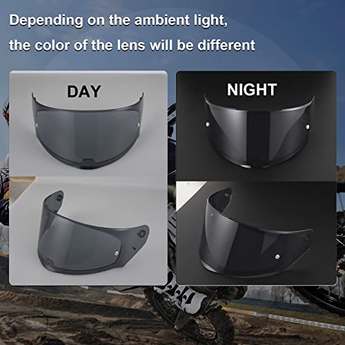 MIRNVRFL LS2 Replacement Helmet Visor, Suitable for Assault/Rapid/Stream Evo/Storm Helmet Shield, Built-in anti-fog Film
