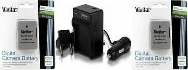 2300 mAh 2 Pcs EN-EL14a Battery for Nikon D5200 D5100 D3200 D3100 (FREE CHARGER)