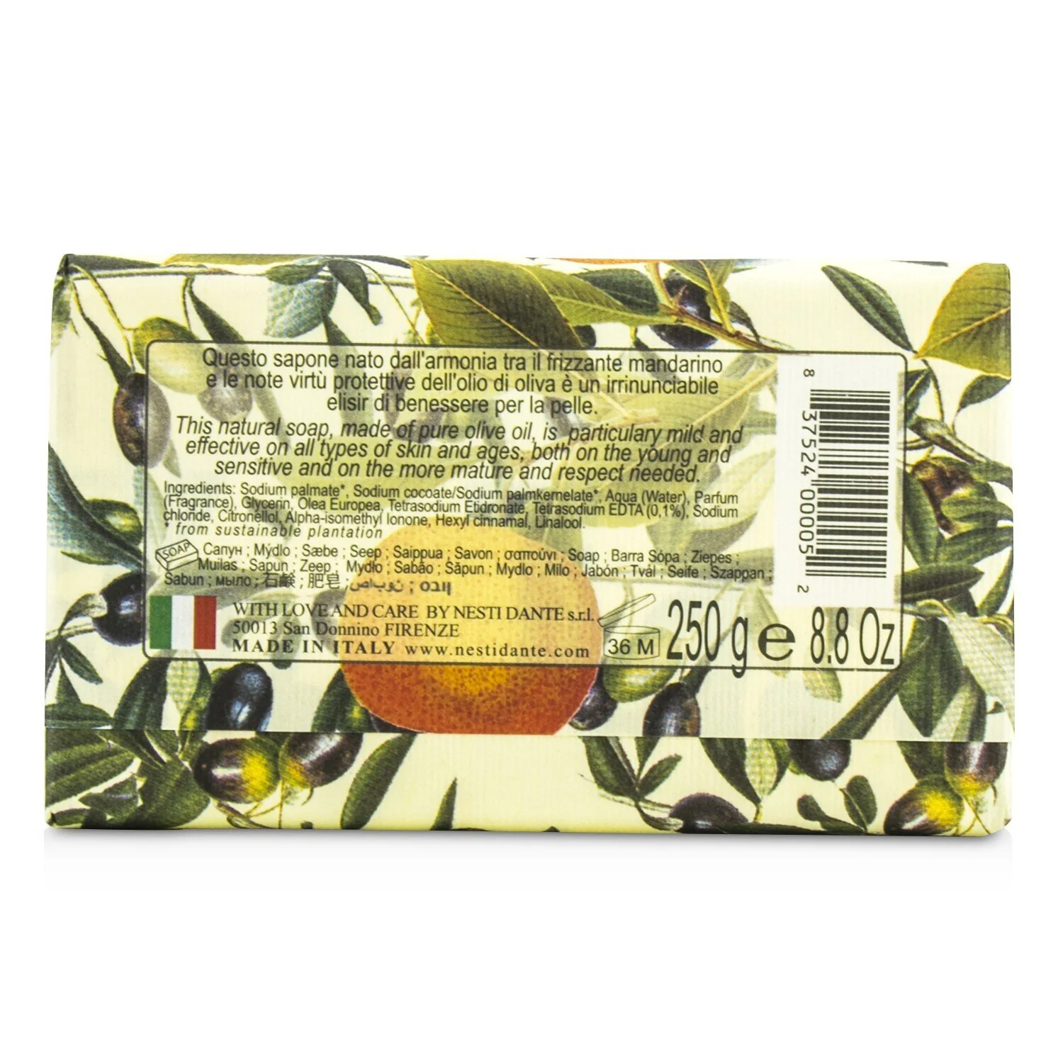 Nesti Dante Il Frutteto Moisturizing Soap - Olive & Tangerine  250g/8.8oz