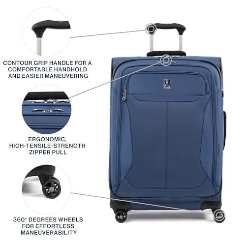 Travelpro Tourlite Softside 2-Piece Set, Expandable Luggage with 4 Spinner Wheels, Lightweight Suitcase, 21