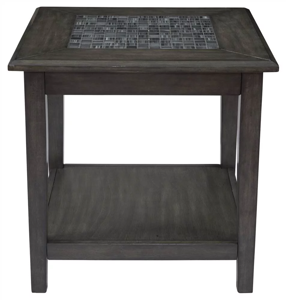 Jofran Baroque End Table with Mosaic Tile Inlay