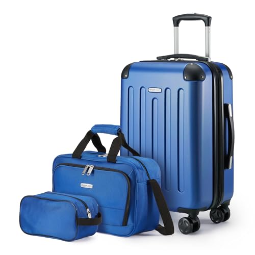 Amazon Basics 3-Piece Luggage Set, Including Carry-On Luggage (22