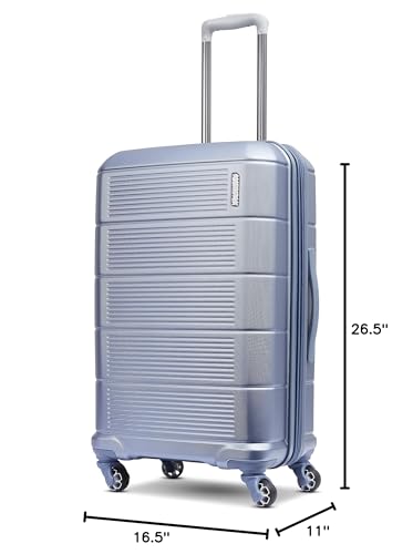 American Tourister Stratum 2.0 Expandable Hardside Luggage with Spinner Wheels, Purple Haze, Carry-on
