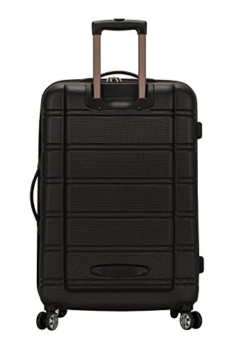 Rockland Vara Softside 3-Piece Upright Luggage Set, Expandable,Black dot, (20/22/28)