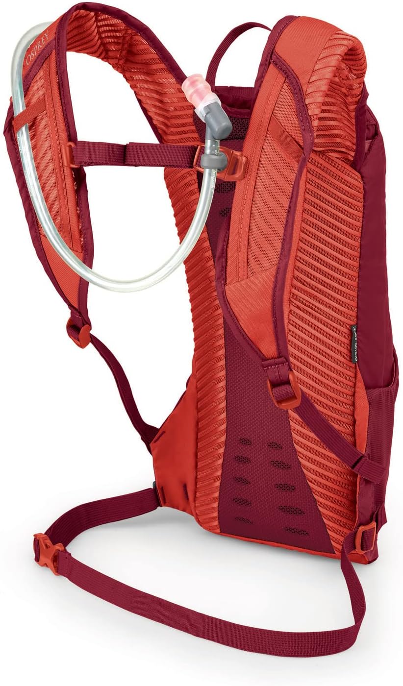 Osprey Kitsuma 7L Women's Biking Backpack with Hydraulics Reservoir, Claret Red