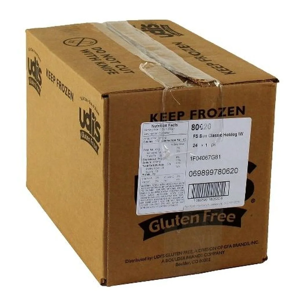 Udis Gluten Free Classic Individually Wrapped Hot Dog Bun, 2.4 Ounce -- 24 per case