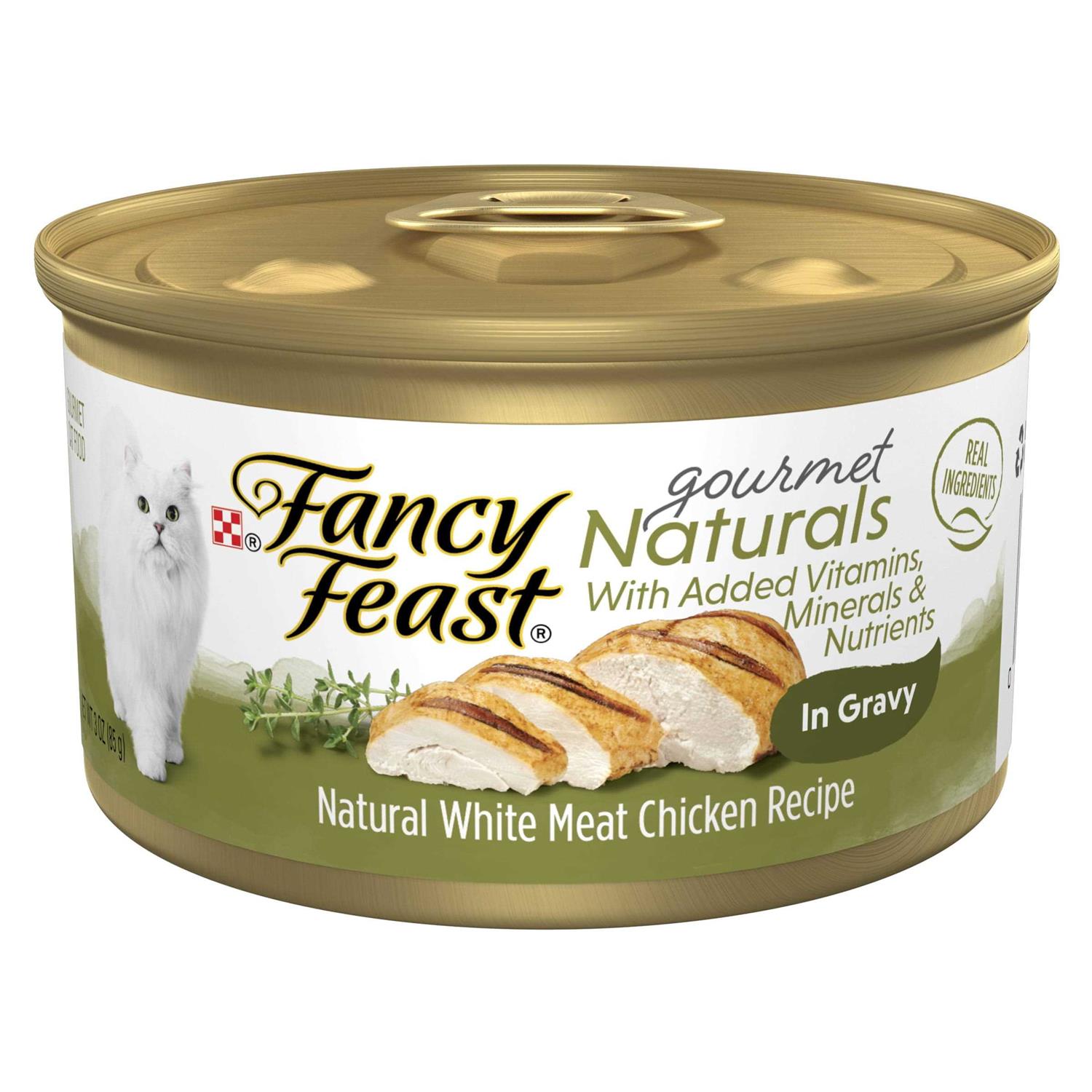 Fancy Feast Gourmet Naturals White Meat Chicken Recipe in Gravy Wet Cat Food - Pet Supplies online store