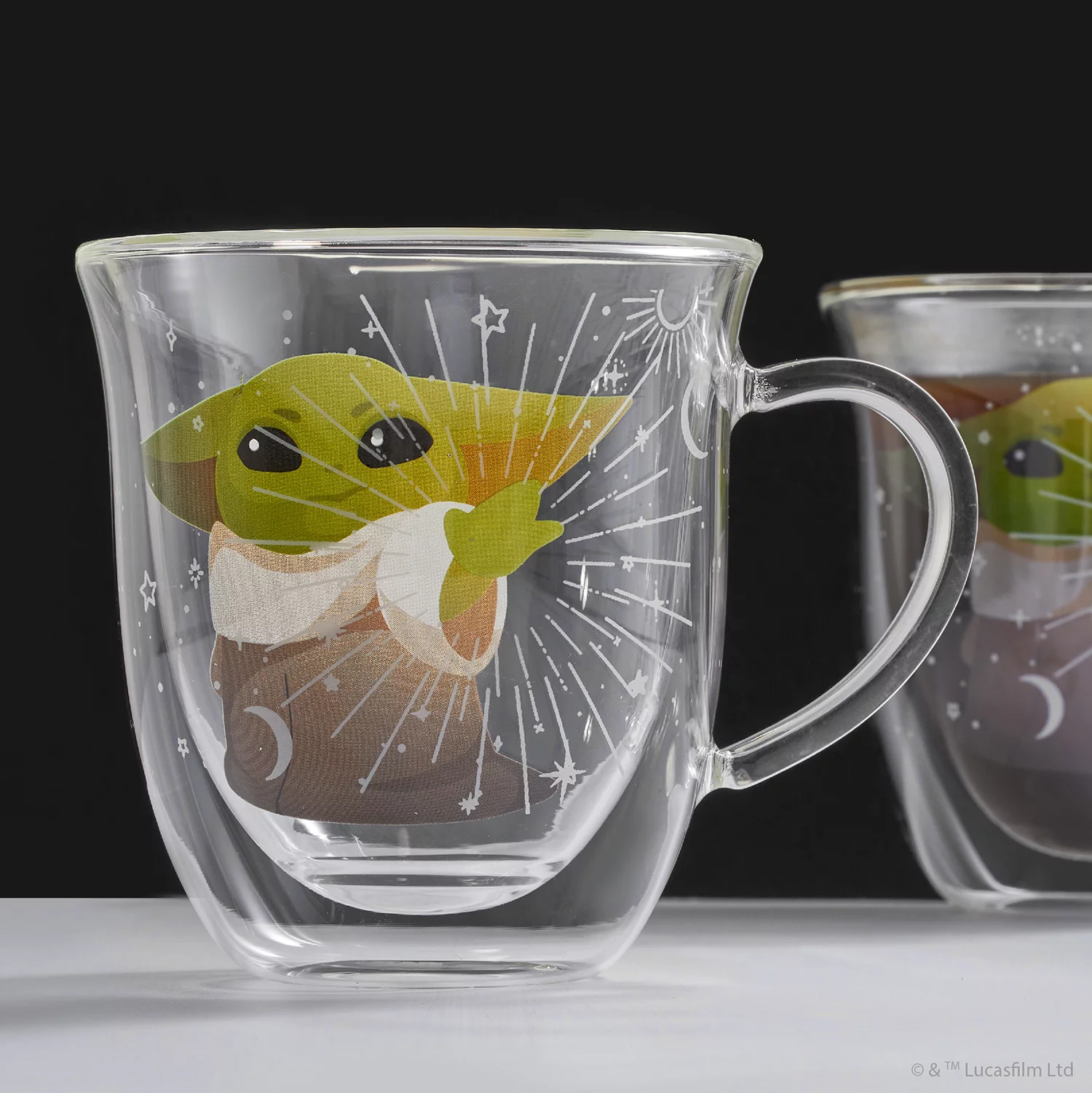 Star Wars The Mandalorian Mystic Double Wall Glass Mugs - 13.5 oz - Set of 2