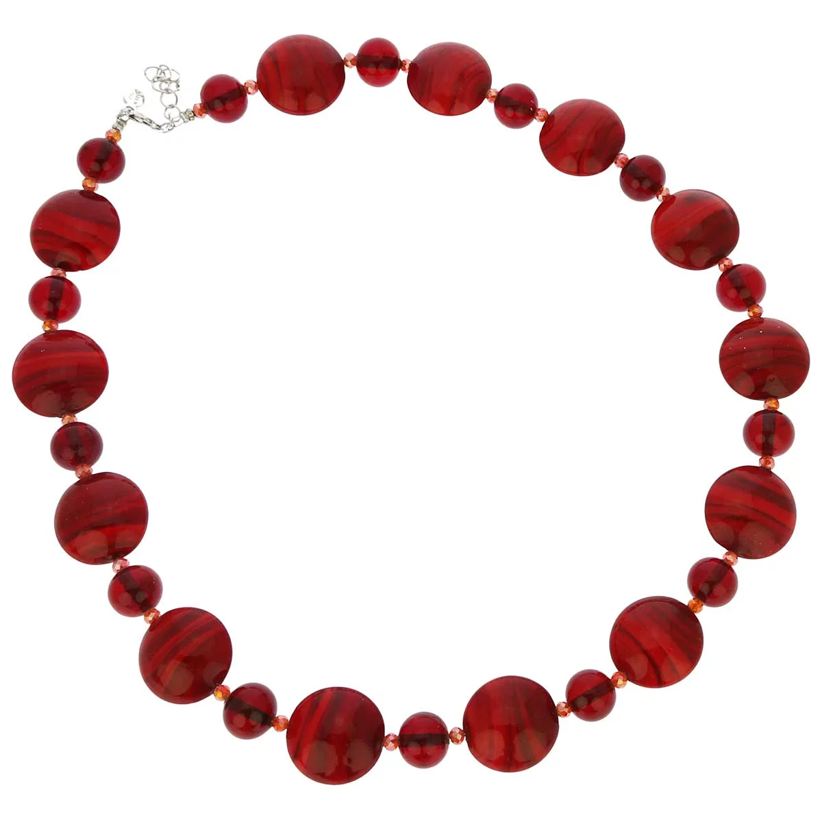 GlassOfVenice Murano Glass Wonders Necklace - Ruby Red