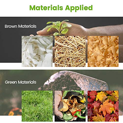 Garden Compost Bin from BPA Free Material, 80 Gallon(300 L), Easy Assembling, Large capacity, Fast creation of Fertile soil