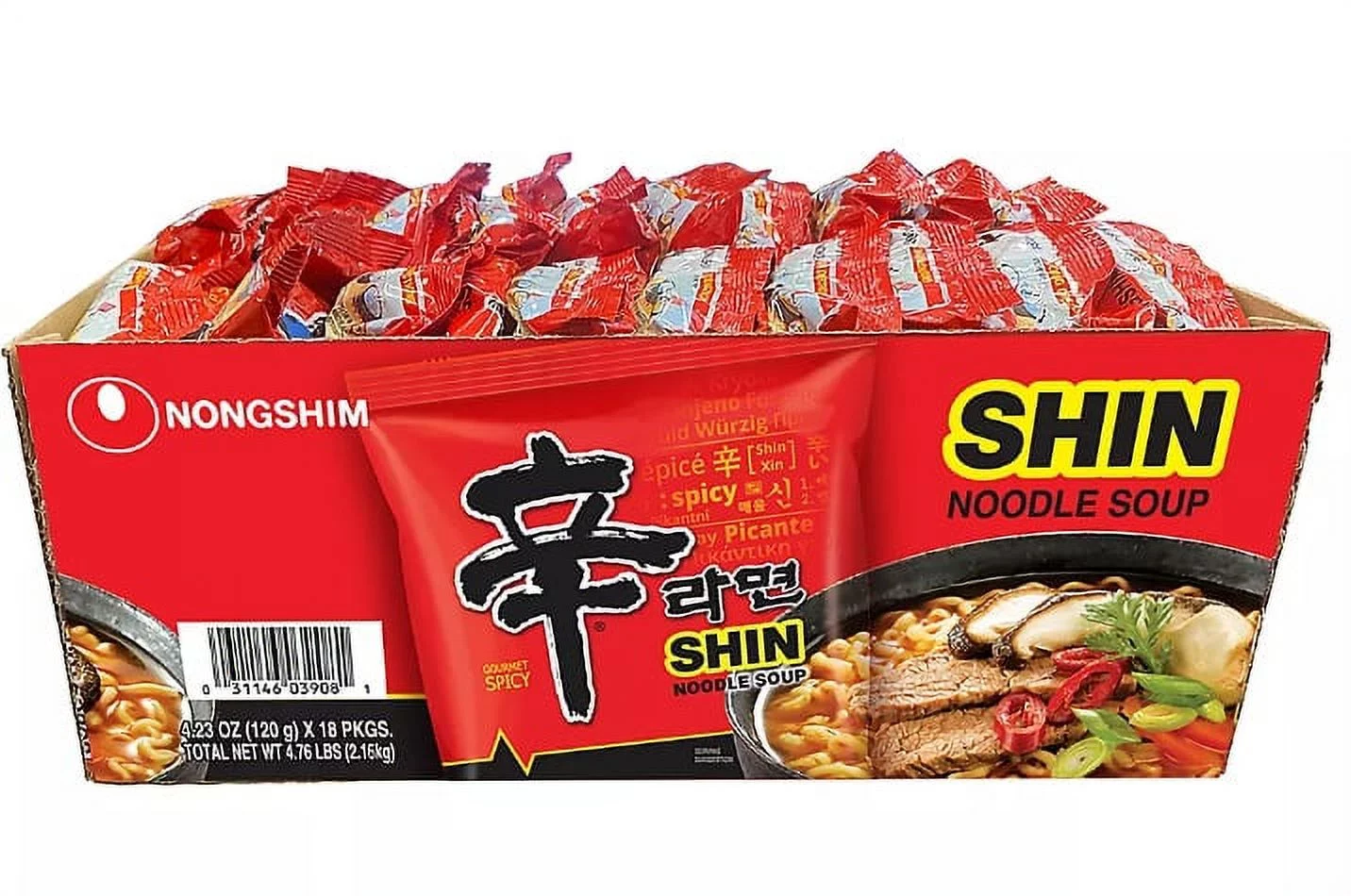 Nongshim Shin Ramyun Noodles, 18 pk./4.2 oz.