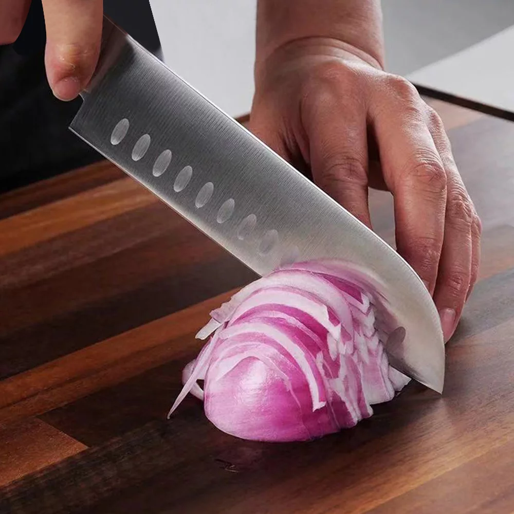 Homgeek Kitchen Knife Set, Professional German High Carbon Kitchen Knives, 2 Piece Stainless Steel Sharp Blades with Gift Box, Ergonomic Handle Include Chef Knife & Santoku Knife