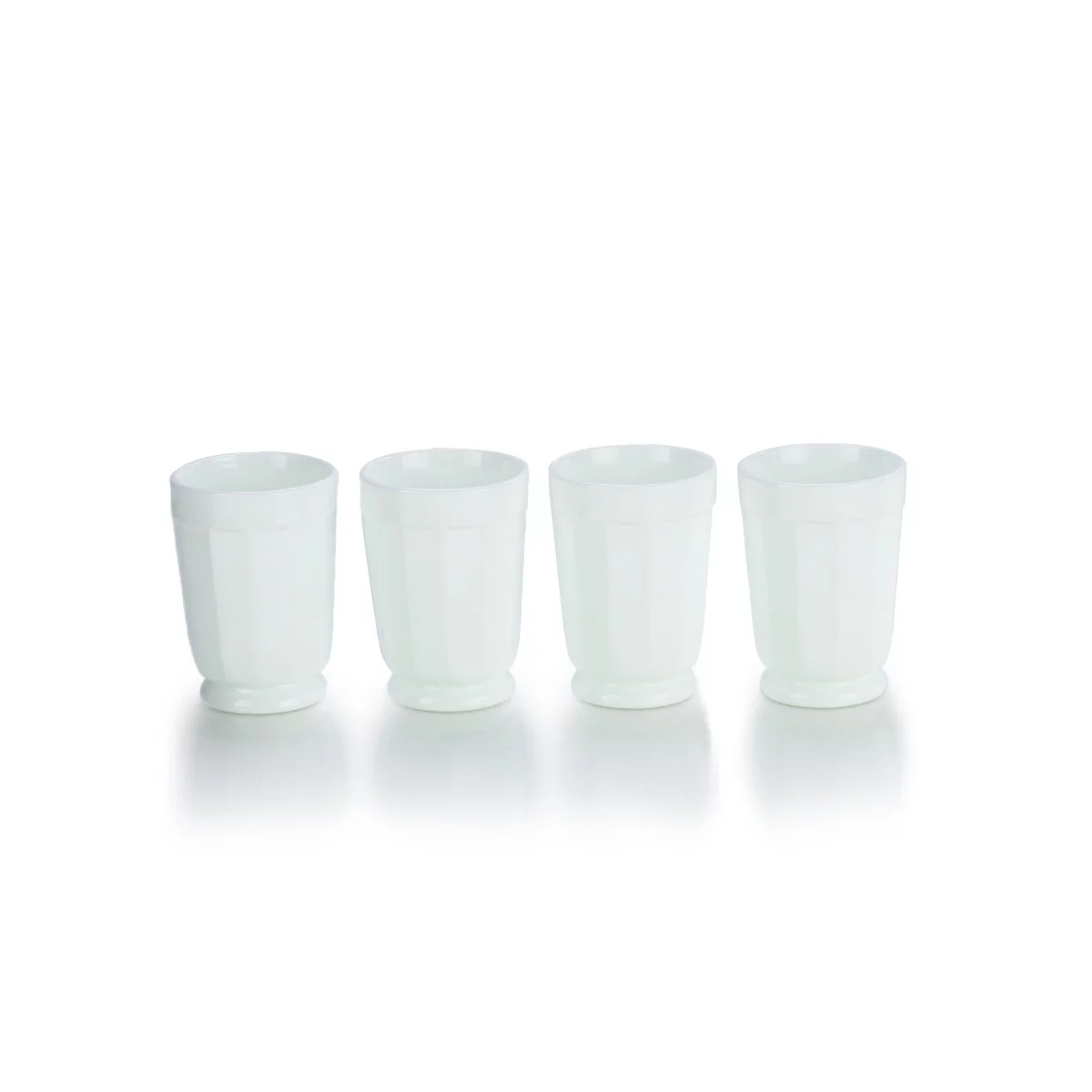 Mosser Glass 4-Piece 6oz Panel Tumbler Set | Milk