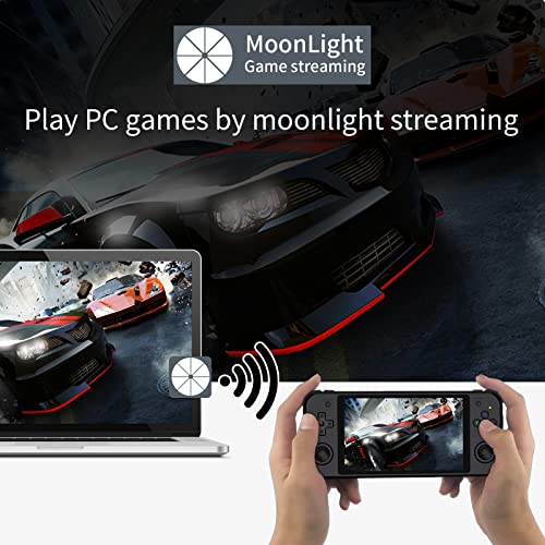 Daxceirry RG552 Handheld Android System Game Console High Speed EMMC 5.1 and 16G Linux System Built-in 6400 mAh Battery with 5.36in Touch Screen Maximum Load 5A Charging Cable 1.5 Hours Full (black)