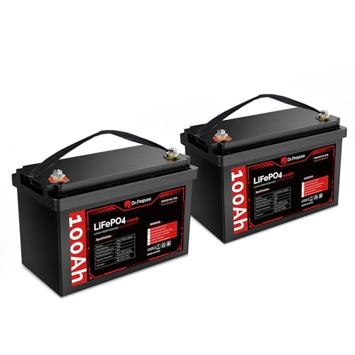 DR.PREPARE 12V 20Ah LiFePO4 Lithium Battery with Grade A+ Cells, 4000+ Deep Cycle Lithium Iron Phosphate Rechargeable Battery with 20A BMS for Fish Finder, Solar, Lighting, Alarm System, Scooter