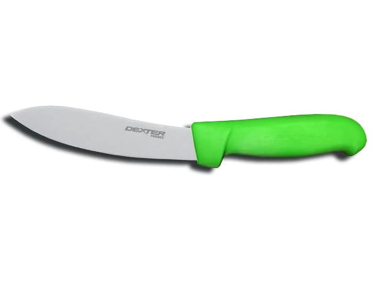 DEXTER RUSSELL Lamb Skinner, Green Handle, 5-1/4