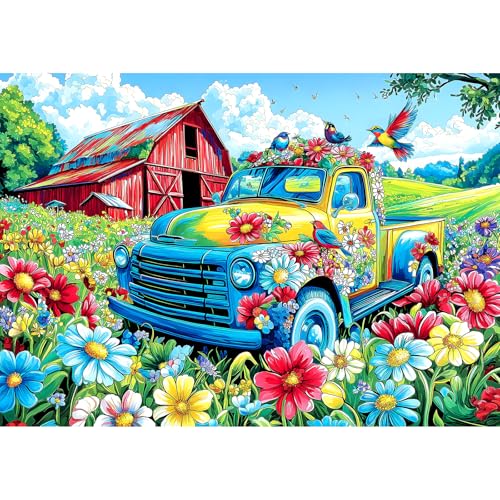 Snowy Christmas Town 1000 Piece Puzzle for Adults, Fun Puzzles for Adults 1000 Pieces with HD Print & Poster, 27.5 * 19.7 in Dust Free, for Gifts Halloween Christmas Family Games Lovers